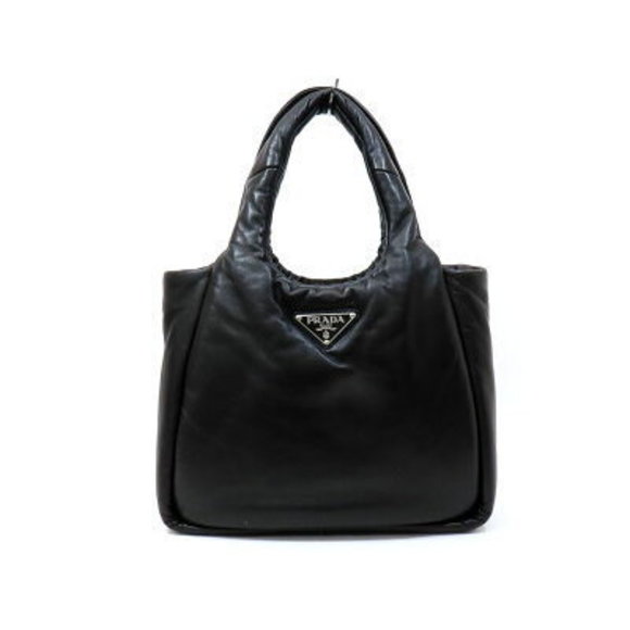 Prada Leather Nero Black Soft Padded Tote Bag - Picture 1 of 9